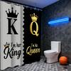Узор Король и Королева Короны Современный Стиль Занавеска для душа для ванной комнаты с 12 крючками Домашний декор и аксессуары для ванной комнаты