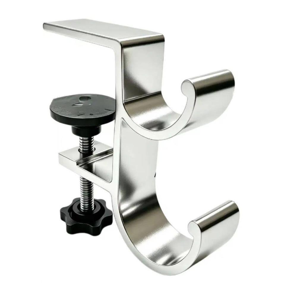 Adjustable Desk Edge Bag Hook Double Hook Desk Headset Hanger Table Side Backpack Rack School