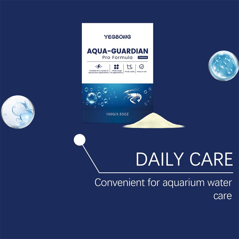 Aqua-Guardian Powder Pro Formulas Long Lasting Clear Fish Tank Cleaner Long-Lasting Clarity Odor Elimination Home Aquarium Pond