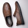 Spring Autumn New Men's Daily Casual Genuine Leather Shoes Manual Line Soft Leather Soft Sole Loafers Shoes D218