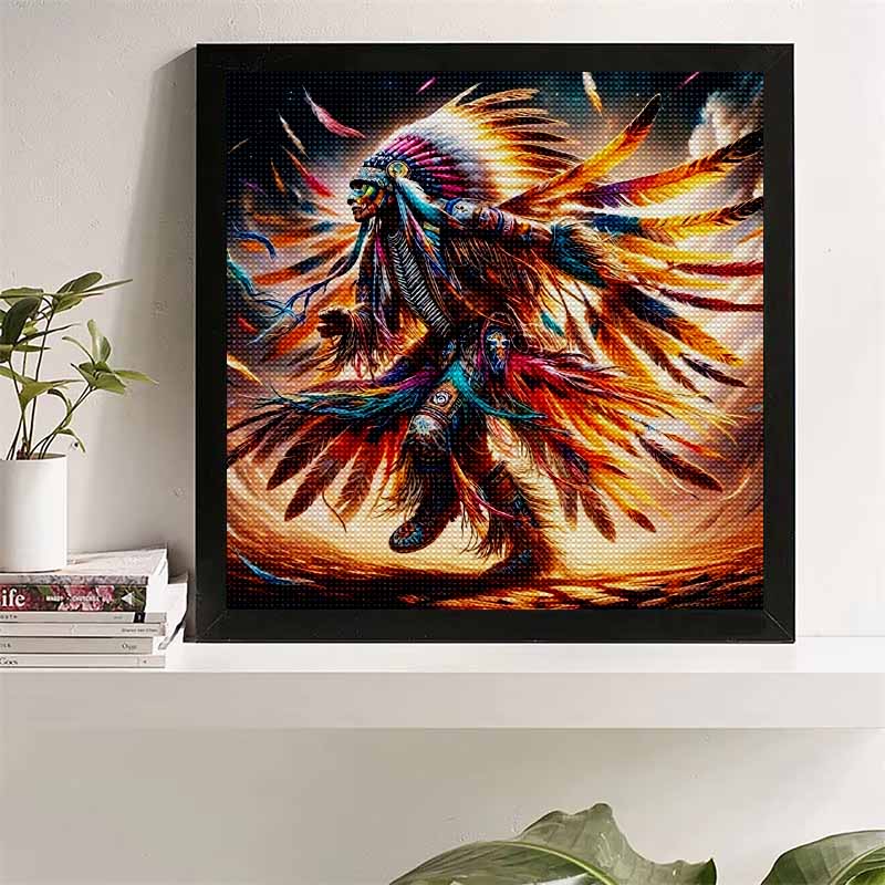 New Arrival 5D DIY Full Circle Diamond Painting "Ethnic Outfit" Embroidery Cross Stitch Home Decor Gift