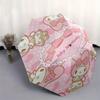 My Melody,Pink Bow Automatic Folding Umbrella-Simple 8-Rib Design, Bright Cartoon Pattern, Durable Iron Frame, Suitable For Travel, Outdoor,