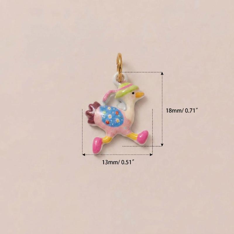 Cute Hand Painted Ceramic Animal Pendants Lovely Cartoon Designs Perfect For Diy Jewelry Making Necklace Bracelet Crafts