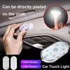 Velcro Adsorption LED Car Touch Lights Interior Dome Light Auto Roof Ceiling Reading Lamps Trunk USB Charging 6 LED Car Atmosphere Lamp