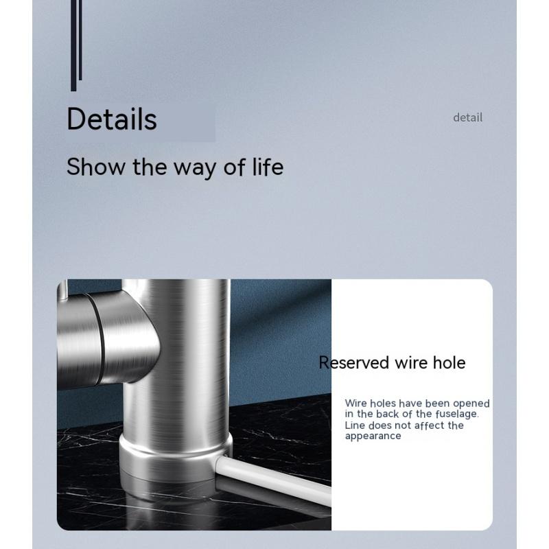 Кухонный электрический кран для горячей воды из нержавеющей стали, мгновенный трехсекундный кран для горячей воды, горячая и холодная вода