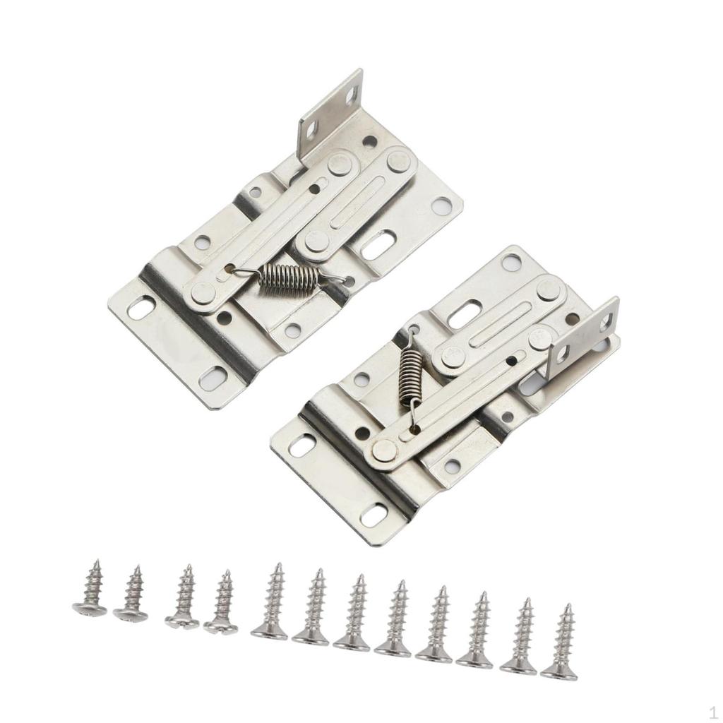 1 Pair of Tip -tray Hinges with Fixing Screws Replacement Cabinet Door for Bookcase