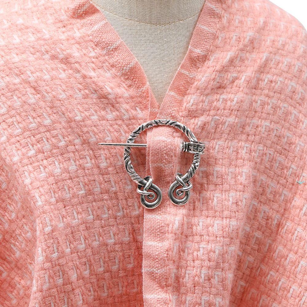 Брошь в стиле викингов Twists Knotted Fibula для женщин, булавка для шали, корейские украшения, аксессуары, булавка для плаща