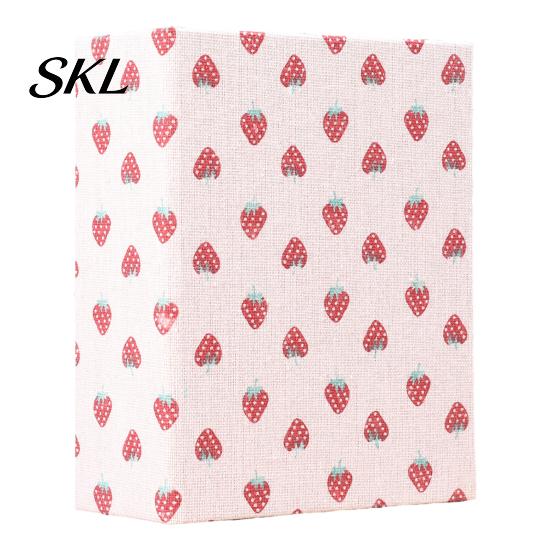 Transparent Inner Bag Photo Album Mini Printed Fabric Slip-In Album, Portable Floral Print Scrapbook with Sleeve Pages, Lightweight Cover Pocket