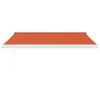 VidaXL Retractable Awning Orange and Brown 3.5x2.5m Fabric and Aluminum 3154592