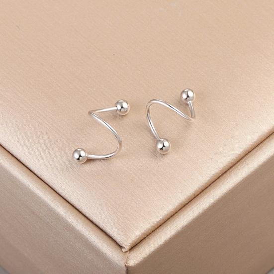 1 Pair Ear Studs Round Beads Five Pointed Star Piercing Mini Cute Gift Hypoallergenic