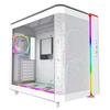 MONTECH King 95 PRO двухкамерный игровой корпус ATX для ПК с панелью с высоким воздушным потоком, прочная изогнутая передняя панель из закаленного стекла, 6 вентиляторов ARGB PWM с хабом для вентиляторов, белый корпус Mid-Tower