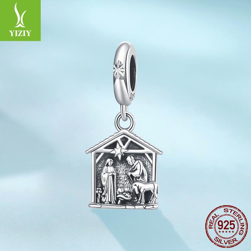 S925 Sterling Silver Birth Day Pendant Jewelry Accessories Personalized Retro Bracelet Beads