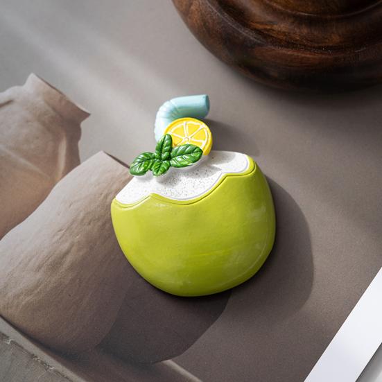 3D Coconut Drink Fridge Magnet Summer Beach Resin Coconut Juice Magnetic Refrigerator Accessories Home Office Kitchen Decoration
