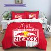 New York Red Bulls Pattern Bedding Home Decoration Birthday Gift (1 * duvet cover + 2 * pillowcase, without core)