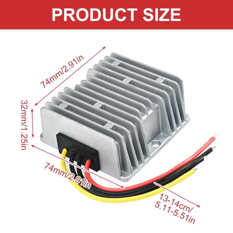 Регулятор напряжения от 12 В до 48 В Преобразователь мощности Водонепроницаемый регулятор питания Модуль напряжения Простая установка