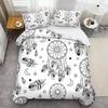 Moon Dreamcatcher Feather 3D Printed Bedding Cover Pillowcase Elegant Bohemian Style Duvet Cover For Teens Adults Quilt Cover