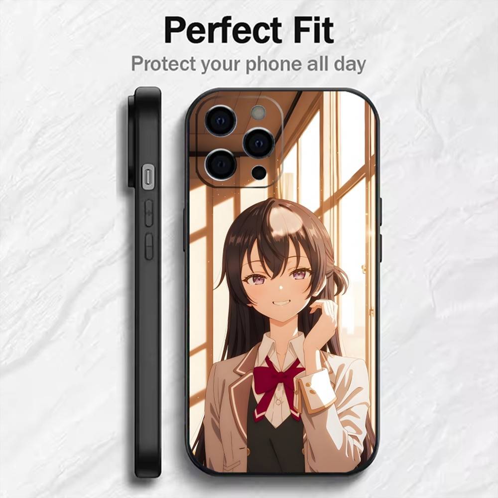 Чехол для телефона с персонажем аниме Y-Yuki Suou для iPhone 17, 16, 15, 14, 13, 12 Plus, Max, Мягкий силиконовый, Черный