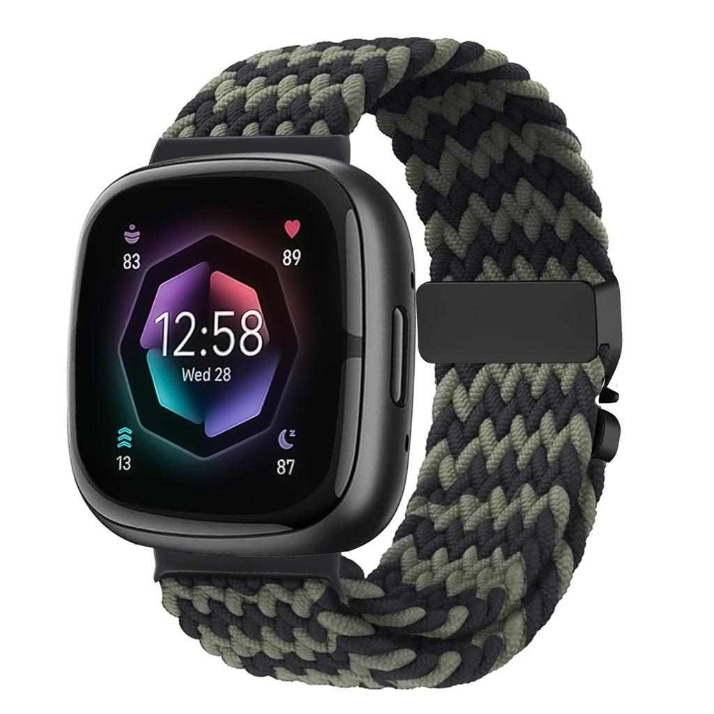 For Fitbit Versa 4 3 Sense 2 band Accessories replacment sport nylon loop Bracelet correa Fitbit Versa4 Parachute Braided Strap