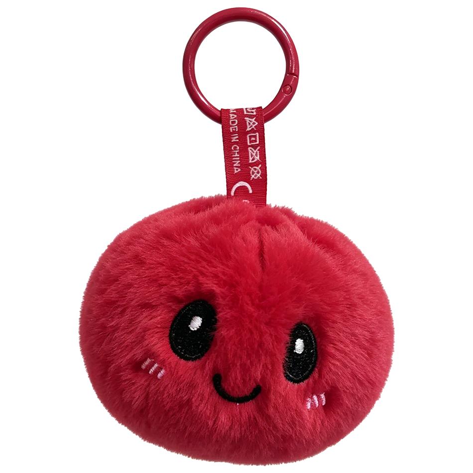 2pcs Cute Dumpling Keychain Ring Fluffy Fur Pompon Dumpling Trinket Key Chain Charm Key Ring Bag Car Key Pendant Gift for Girl