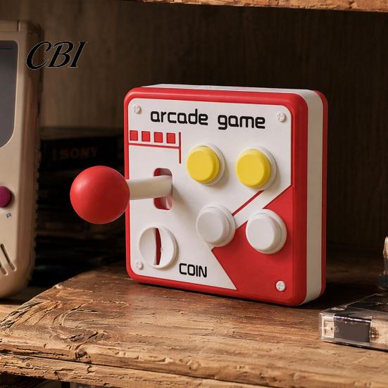 90s Game Control Panel Arcade Switch Wall Decoration, Retro with Movable Decor Rocker, Mount for E-Sports Room