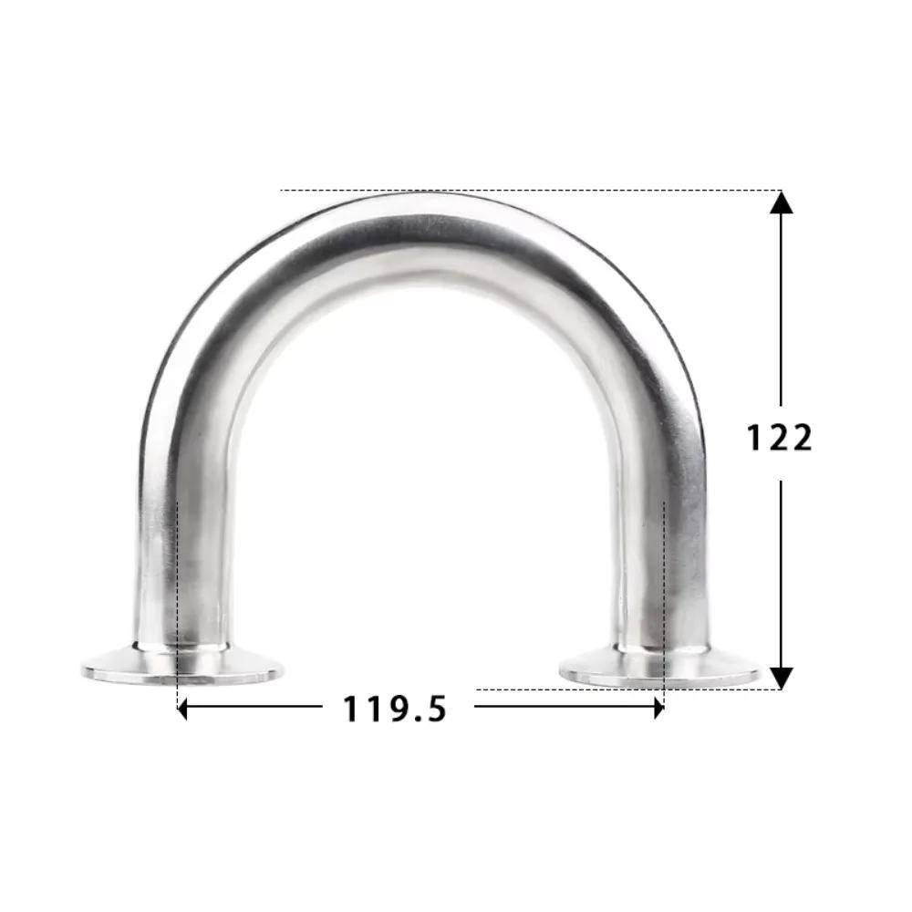 19 25 32 38 45 51 мм Наружный диаметр трубы x 1,5" 2" Зажим Tri Clamp Угольник 180 градусов Нержавеющая сталь 304 316 Санитарный фитинг для труб Домашнее пивоварение