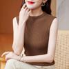 Summer Sleeveless Semi-turtleneck Knitted Sweater Solid Color Pullover Inner and Outer Top Casual Basic Vest Female Slim Fit Solid Color Clothes 2788