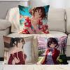 Наволочка для подушки Katou Megumi с рисунком, мягкая плюшевая наволочка для дома, гостиной, дивана, для декора