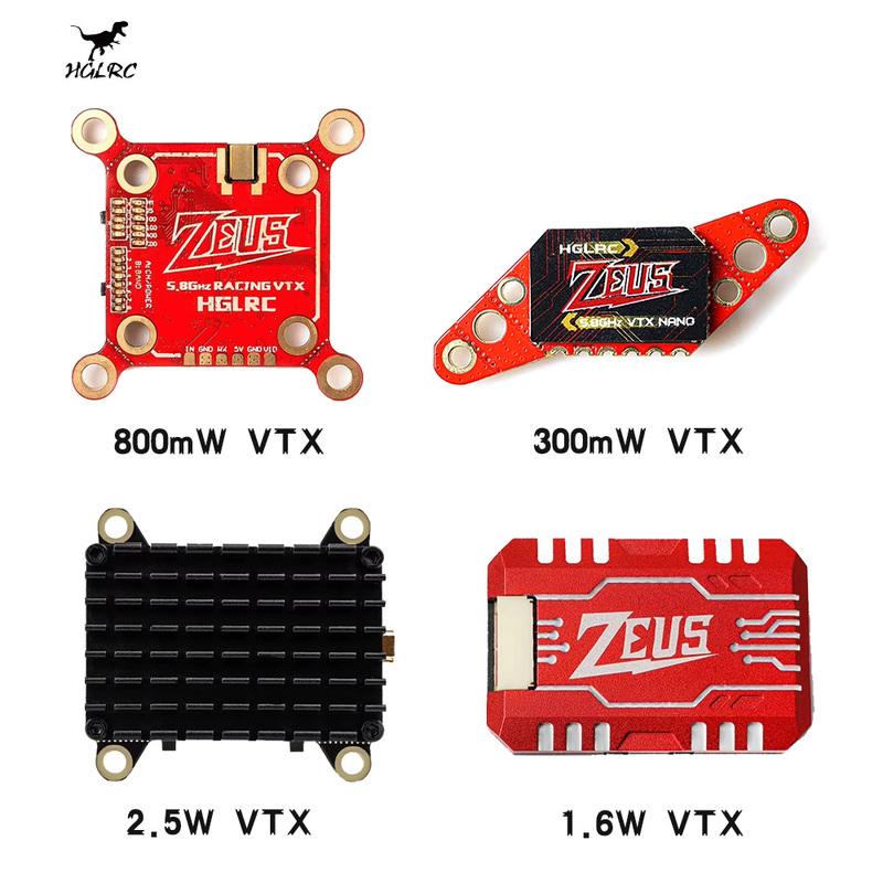 Передатчик HGLRC Zeus nano VTX 5.8G 40 каналов со встроенным микрофоном 350 мВт / 800 мВт / 1,6 Вт / 2,5 Вт для гоночного FPV дрона Freestyle