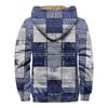 Men's Personalized Casual Printing Long Sleeve Zipper Sweater Thick Cotton Suit Winter