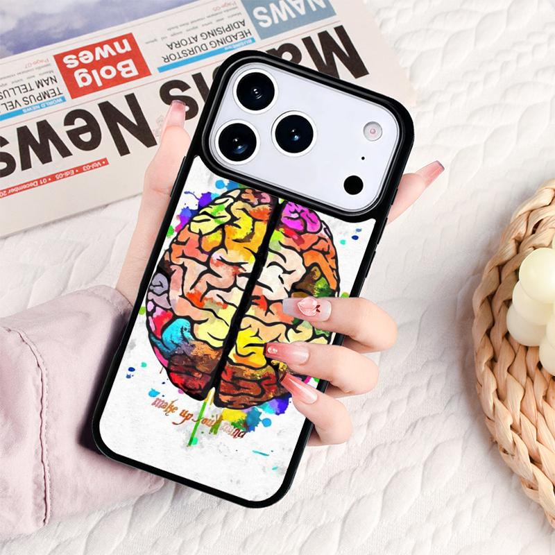 Человеческие Органы Мозг Чехол для Телефона Для IPhone 17 16e 15 14 13 12 11 Pro Max Air Mini Мягкий Защитный Чехол