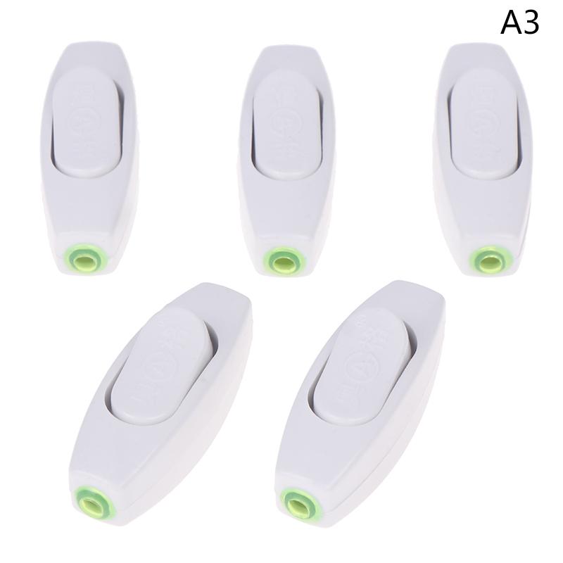 5Pcs Boat Shape Switch Home Light Wiring Switch Inline On/Off Table Lamp Switches Wires Cable Switches Electrical Accessories