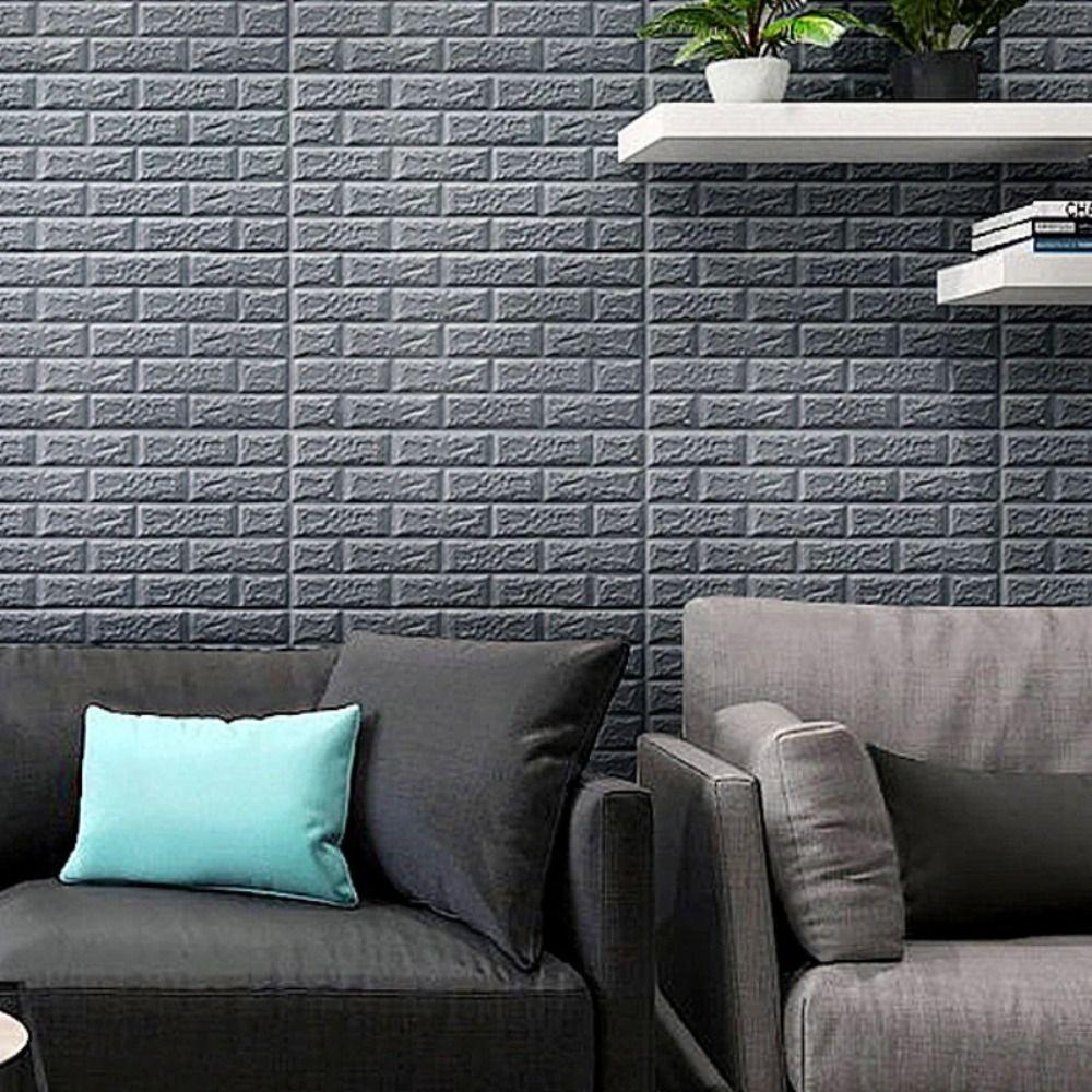 DIY Self-adhesive Wallpaper Panel Waterproof Background Wallpaper Decorative Stickers Bathroom