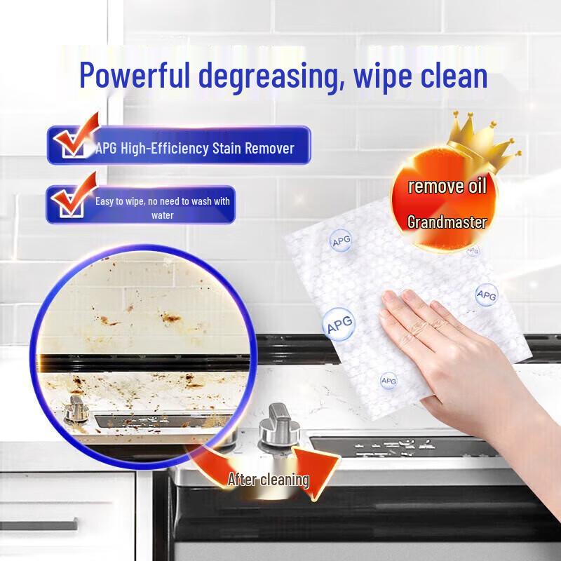 Vinda Kitchen Heavy-Duty Oil Removal Wipes