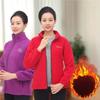XL~5XL куртка из флиса для мам среднего возраста на осень, модный флисовый топ, двухслойный утолщенный бархатный свитер больших размеров для женщин