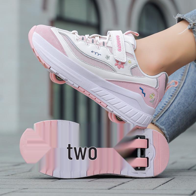 LED Rechargeable Light-Up Roller Shoes and Skates for Kids and Adults