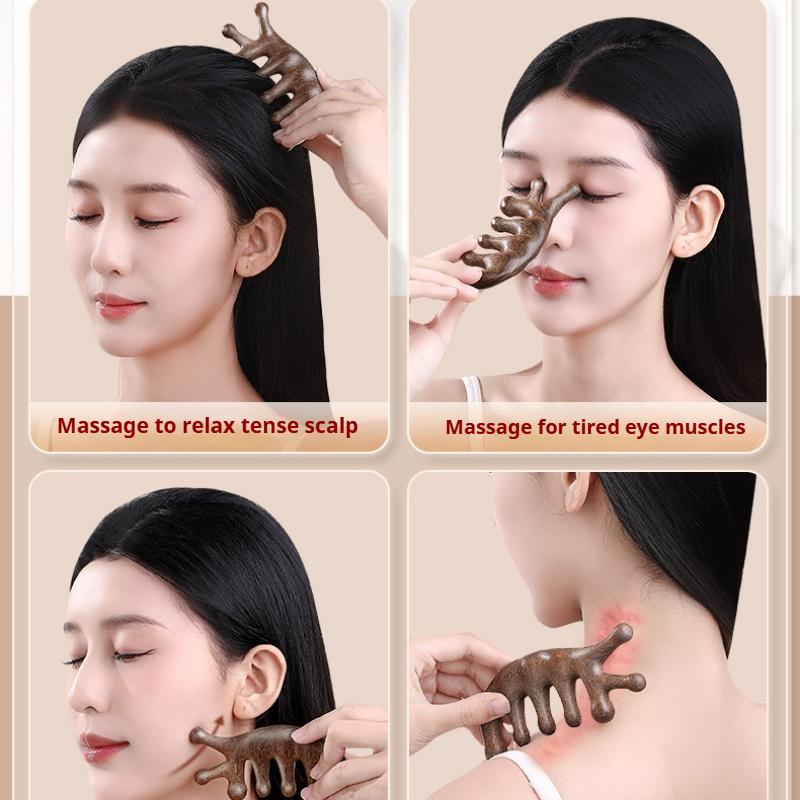 Massage Comb Head Meridian Combing Massage Men and Women Scraping Scalp Dredging Anti-wide Tooth Comb Portable Meridian Comb
