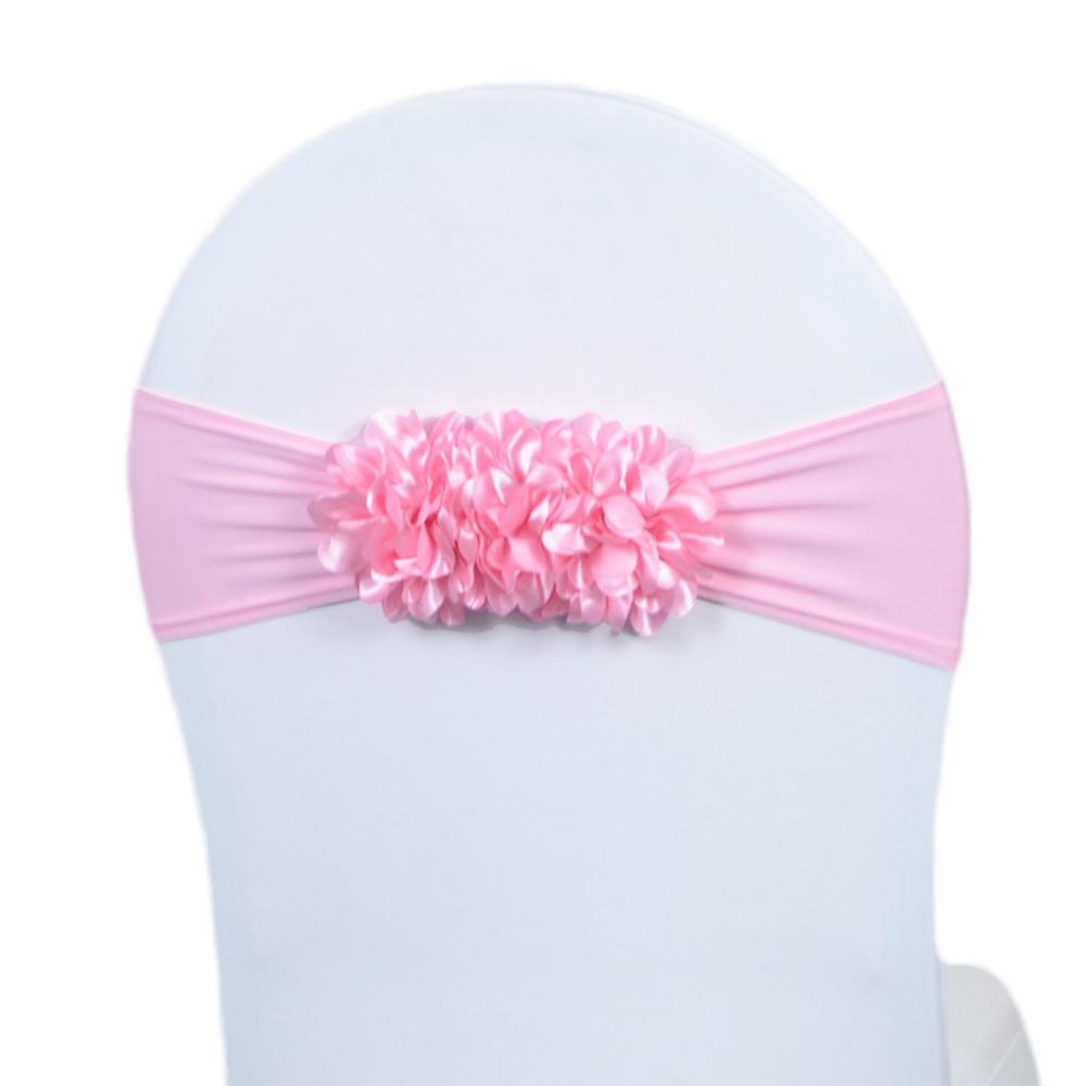 Slipcover Design Wedding Chair Covers Gauze Flower Knot Banquet Chair Decor Banquet Celebration