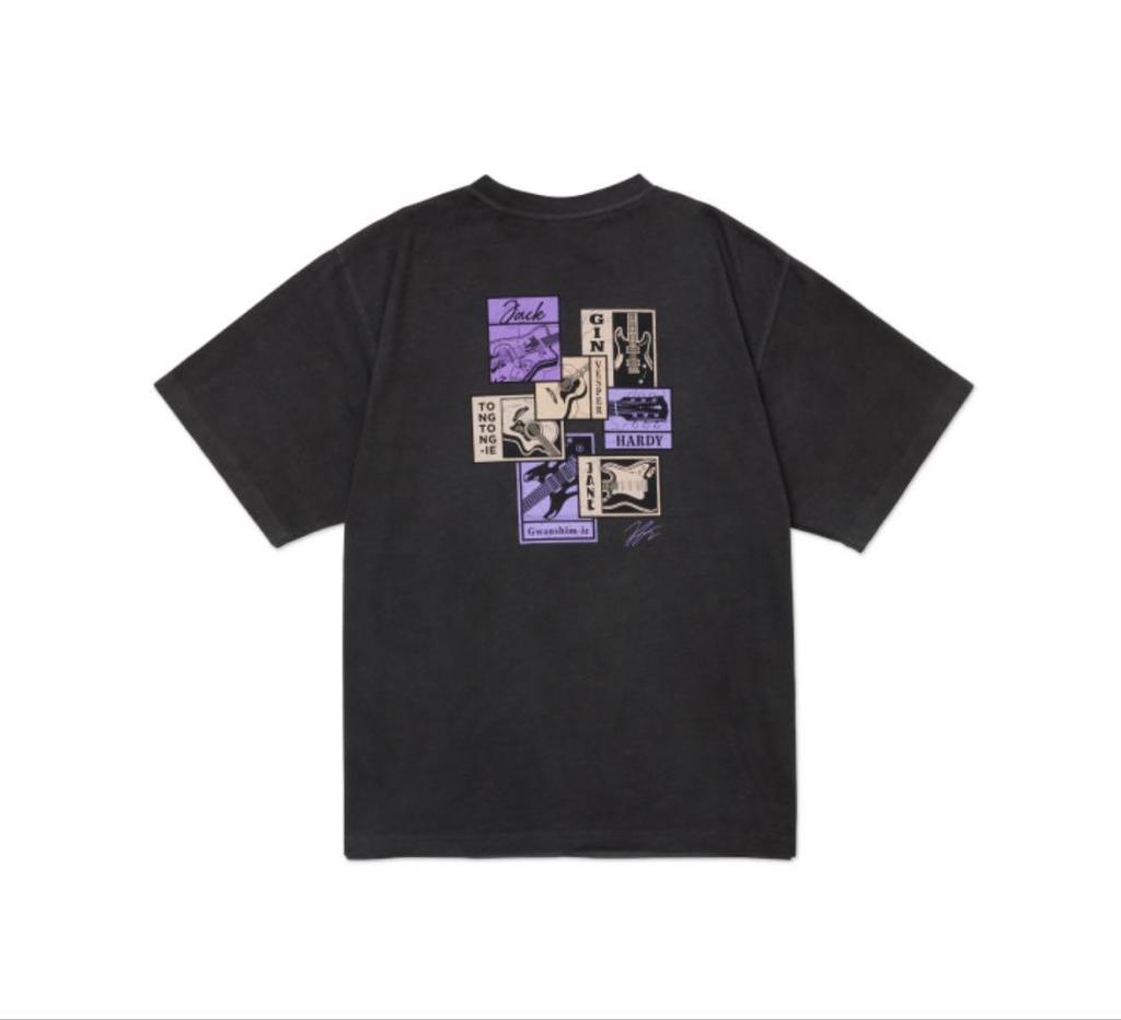 [USED] ENHYPEN Artist-Made Jay T-shirt Black L Size with Trading Card