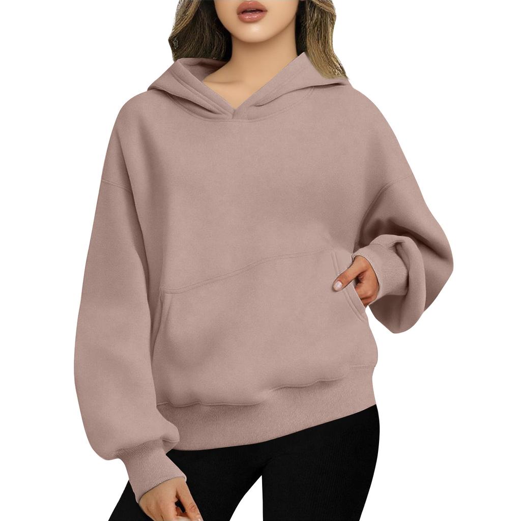 Women's Oversized Hoodies Fleece Sweatshirts Fashion Pullovers Winter Clothing