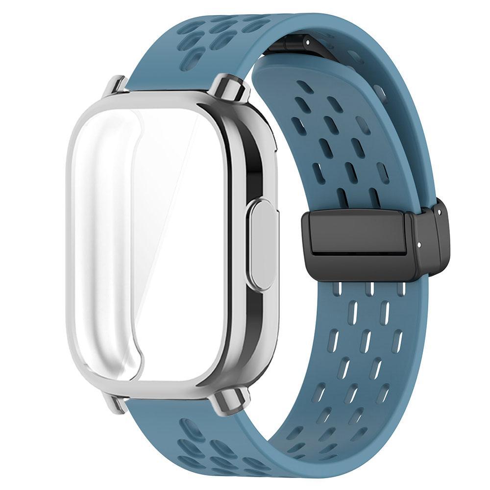 Дышащий ремешок+чехол для Redmi Watch 5 Active Силиконовый спортивный браслет Полностью закрывающий защитный чехол для ремешка Redmi Watch 5 Lite