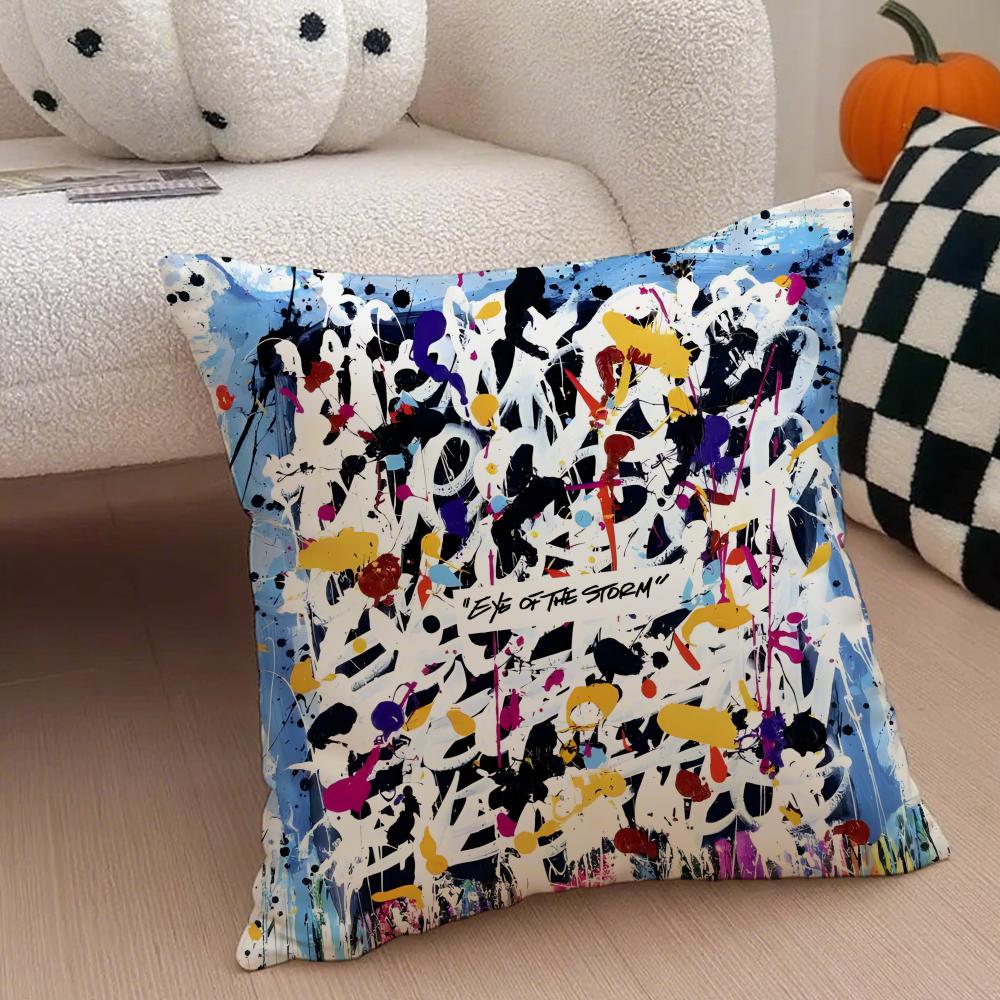Energetic Rock Japanese Band OONE OK ROCK Cushion Cover Throw Pillow Cover Hidden Button Durable Polyester Chair Cushion