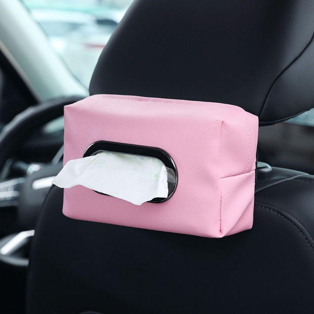 Practical Car Tissue Holder PU Leather Automotive Napkin Holder Gift Tissue Storage Box  Car Seats