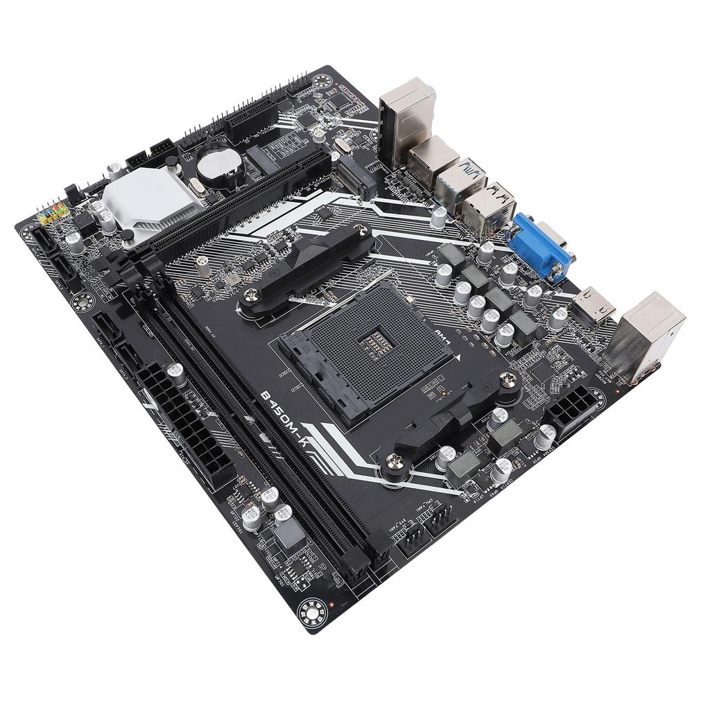 Материнская плата для ПК Игровая DDR4 Максимум 64 ГБ NVME M.2 PCIe 3.0 USB 3.0 Gigabit LAN для процессоров Ryzen 1-го и 5-го поколений B450M