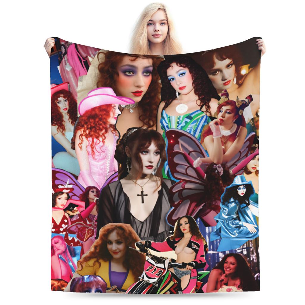Warm Blankets Children Travel Chappell Roan Midwest Princess Throw Blanket Flannel Bedspread For Couch Chair Sofa Bed Cover