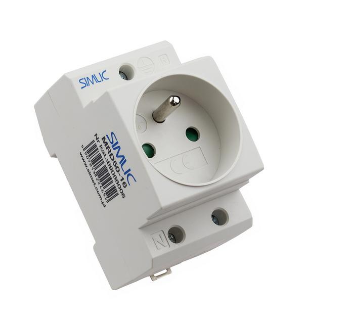 Service socket 2P+PE 16A 230V for mounting rail MRD50-16 89066006