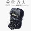 Trapper Hat For Men Women Winter Leather Ski Hat With Winter Ear Flap And Ski Windproof Rainproof Warm Mask For Cold Weather