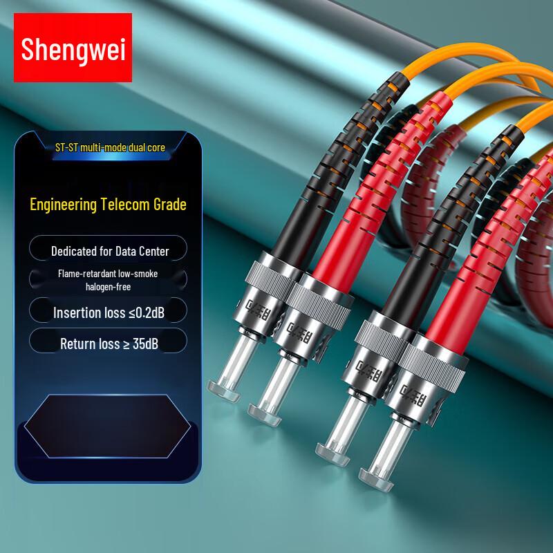 Shengwei Telecom Grade 62.5/125 Multimode Duplex LSZH Fiber Optic Patch Cord