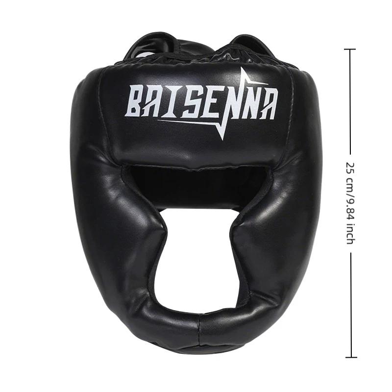Boxing Helmet Leather Karate Muay Thai Sanda Training Adults Kids Head Guard Taekwondo Helmets Full-Covered Thickened Men Women