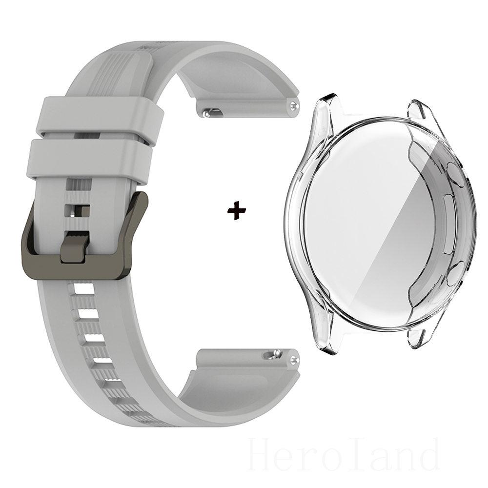 Браслет 22 мм Ремешок для часов для умных часов Honor Watch GS3 Ремешок для HONOR Watch GS 3 Наручный браслет Силикон + Чехол для экрана