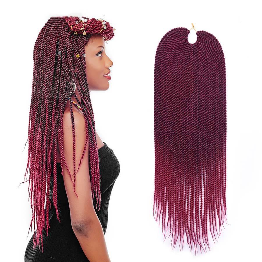 Synthetic Braiding Hair Senegalese Twist Kanekalon Dreadlock Crochet Braid Hair Extension